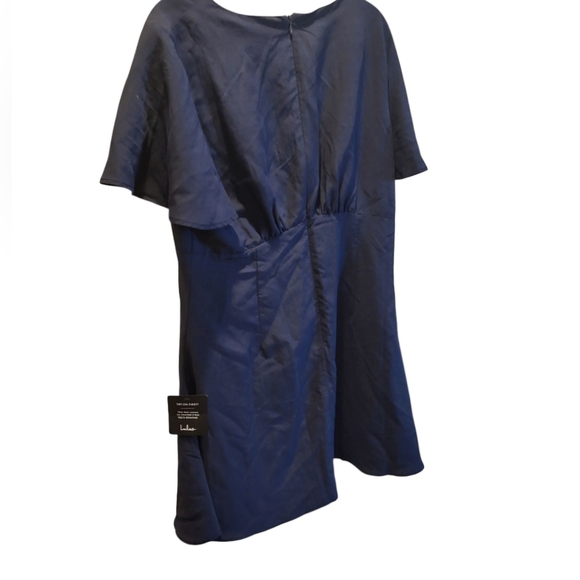 Lulu's Dream Girl Material Navy Blue Flutter Sleeve Mini Dress Size XL New! - Picture 3 of 10